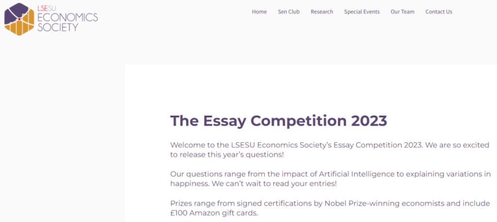 lsesu economics essay competition 2022