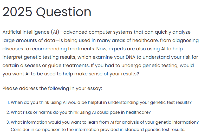 2025 dna day essay contest ques