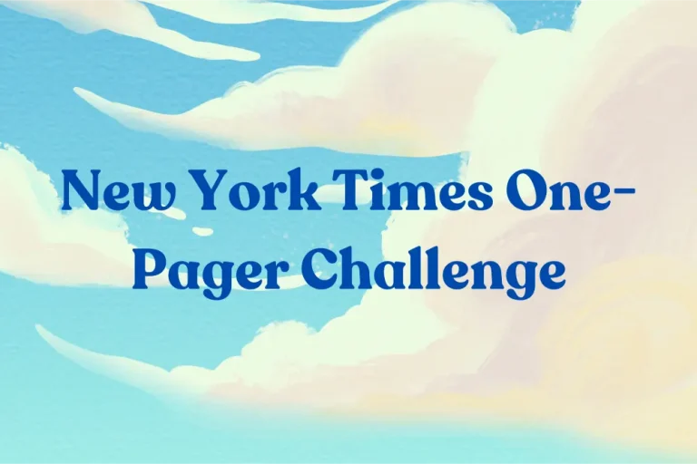 New York Times One Pager Challenge