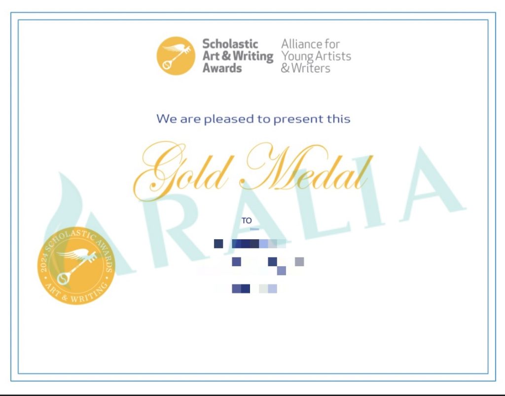 Scholatic Art and Writing Gold Medal 2