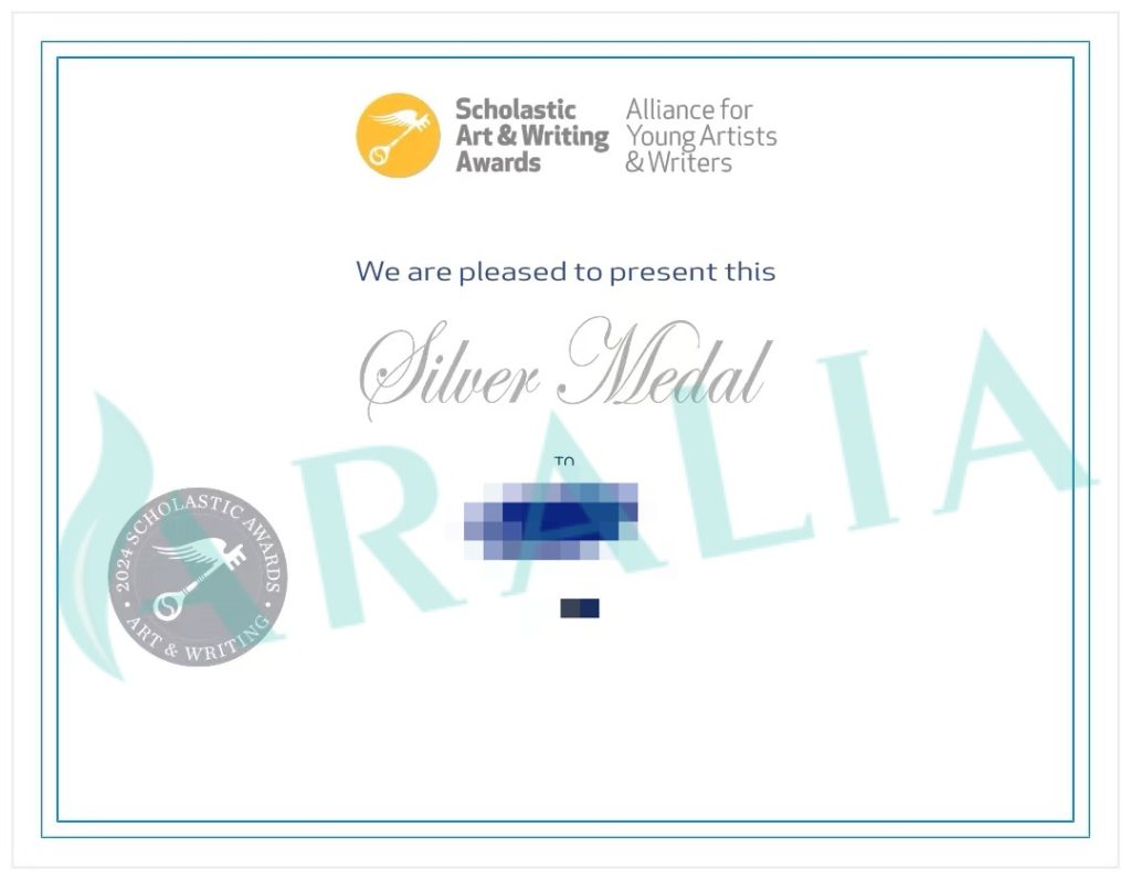 Scholatic Art and Writing Silver Medal