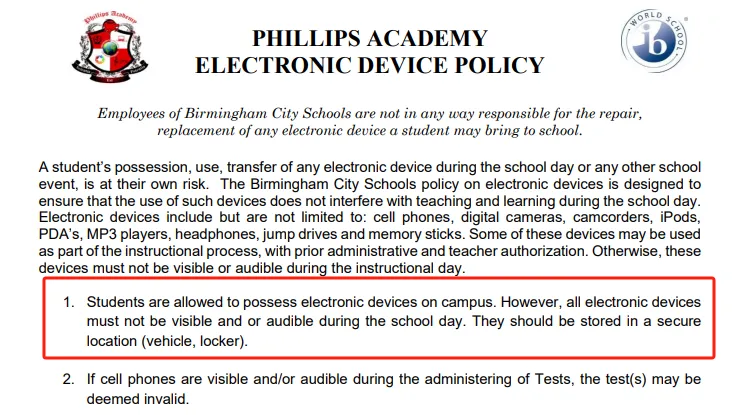 Phillips Academy Andover website screenshot