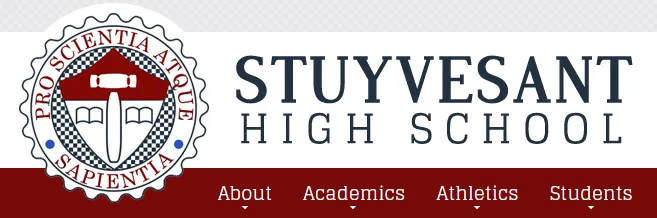 Stuyvesant High School website screenshot