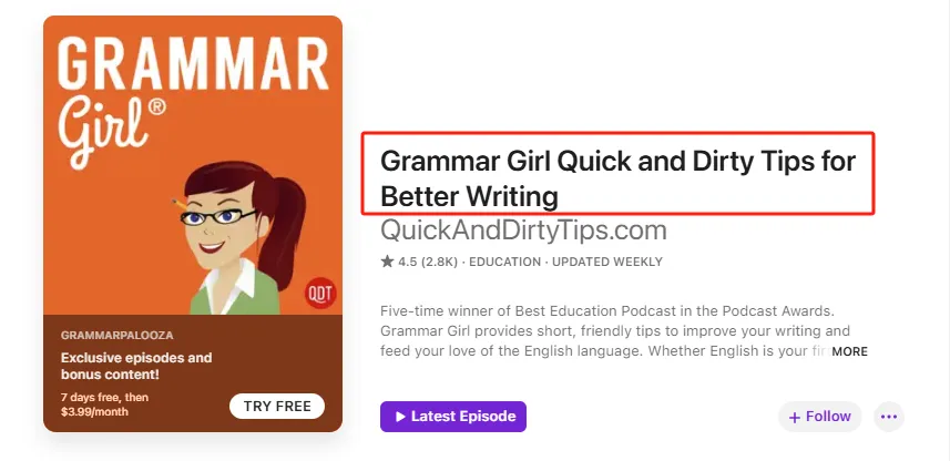 podcast Grammar Girl