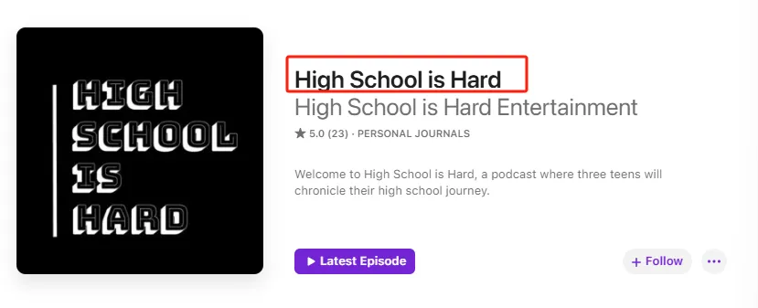 podcast High School is Hard