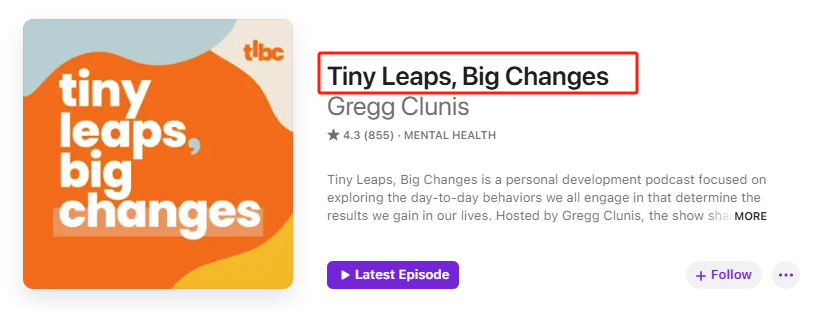 podcast tiny leaps big changes