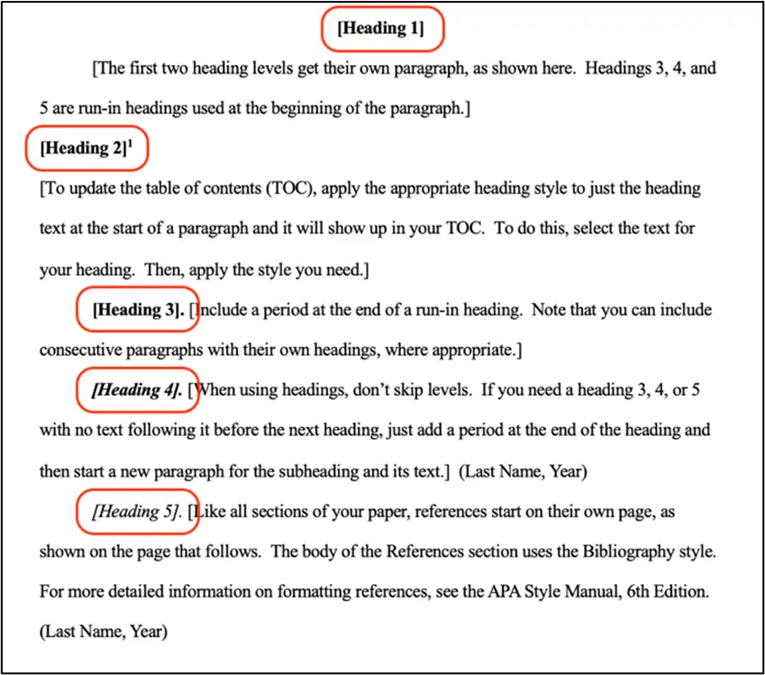 Citation and Bibliography Heading