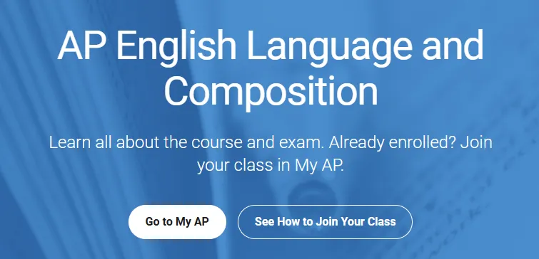 College board ap english language screenshot